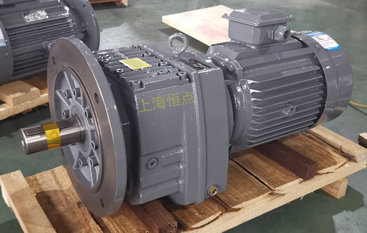 RF87減速機，立式安裝，輸入配電機，實物照片如下