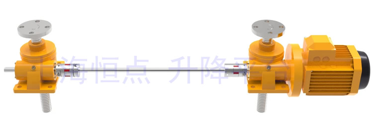SWL系列直線型升降平台，電機直聯側放實物圖